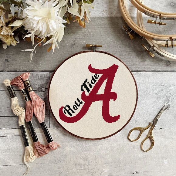 Alabama Roll Tide Football Counted Cross‎ Stitch Patterns Set of 4 - Picture 9 of 9